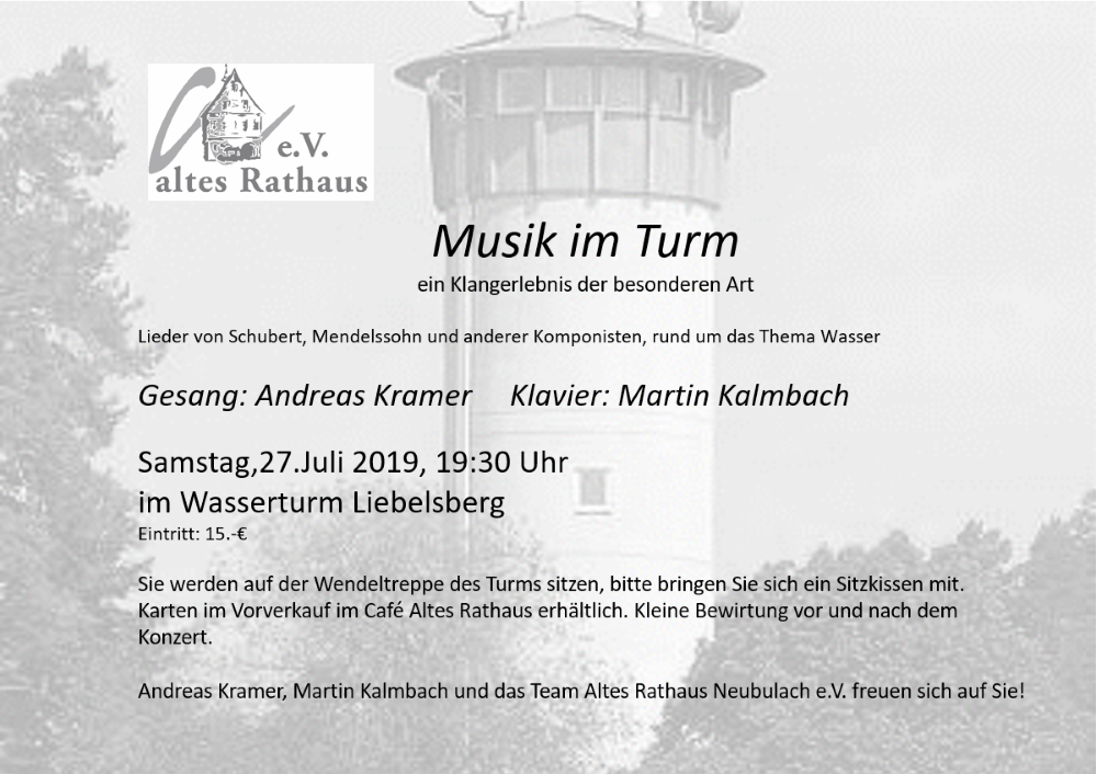 Anzeige Musik im Turm